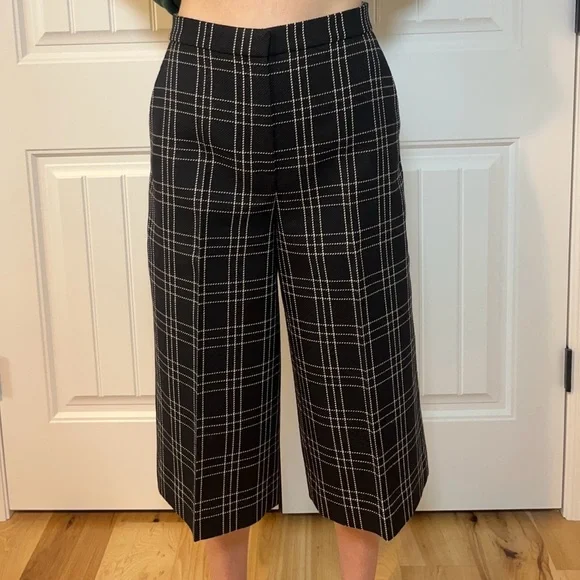 Christian Dior Plaid Wool Cropped Trouser Pant Size 8 Fall 2018 Ready to Wear - Picture 4 of 16